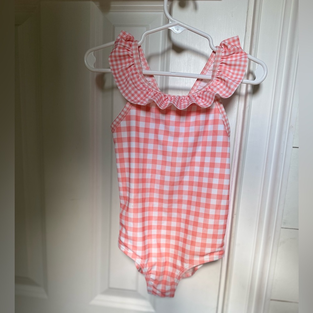 Carter's Pink Gingham Kids Swim One Piece